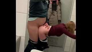 Went into the airport bathroom with SugarNadya, stripped her and pounded her hard, JIZZ all over her booty