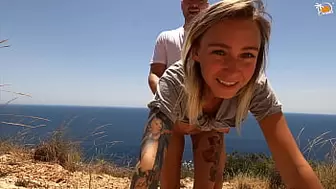Polish homemade lovers mounts on Spanish coast