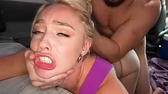 Giggly blonde amatuer wants to lick some penis