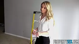PropertySex - House painter smooth talks his fine blonde boss bitch into sex