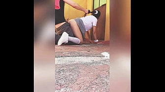 Real Quickie Fuck in the College With my Student GF in Break Time! Charming Hispanic