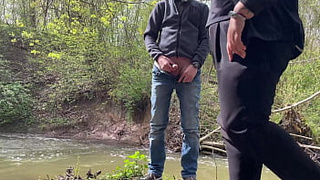 Sweet Horny Thick Stranger with a Pretty Behind at the Lakeside Jerking My Prick
