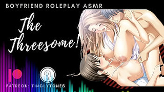 The Threesome! Can't Stop Orgasm! 2 Whores 1 Lover. Bf Roleplay ASMR. Male