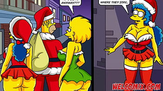 Christmas Present! Giving his ex-wife as a gift to beggars! The Simptoons, Simpsons Asian Cartoon