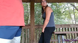 ALMOST CAUGHT fucking wifey on public park bench - Becky Tailorxxx