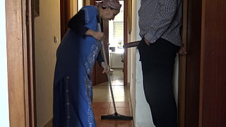 A Muslim cleaning maid is disturbed when she sees his monstrous dark wang