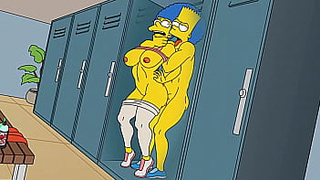 Anal Chick Housewife Marge Gets Drilled In The Booty In The Gym And At Home While Her Boy Is At Work The Simpsons Parody Anime Toons