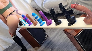 Choosing the Best of the Best! Doing a New Challenge Different Dildos Test (with Bright Cumming at the end Of course)