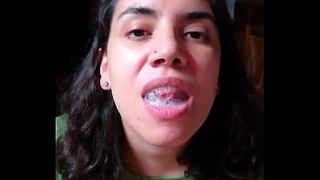 Quickie! Oral sex & Licking spunk from hands