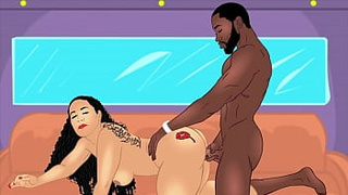 Party bus Massive bum bum fucking with Queen Rogue vs bbc King