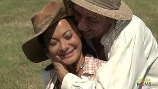 Steve Holmes anal rides Sandra Romain with his giant wang