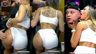 Bianca Demarchi shows off her body silhouette, bites Ruan's ear and neck, how sweet! - Podcast Pápum no Barraco!