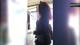 Older MILF with curly hair is caught in a warehouse, she agrees to let him break her behind until her stomach hurts in exchange for paying her debts