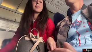 Risky Public Jerking Off On A Plane Full Of People - Public Wang Flashing