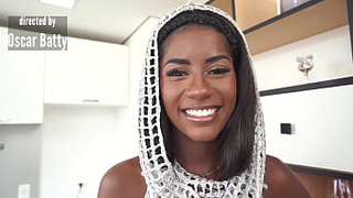 Jenny Pretinha, 19 years older Brazilian african with perfect boobs drilled by four large dicks (DAP, DVP, Anal, gapes, african, perfect tits, two-two-4on1) OB452