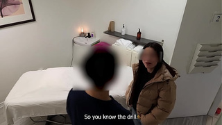 I pounded shy Oriental skank with perfect body who came again for my special massage!