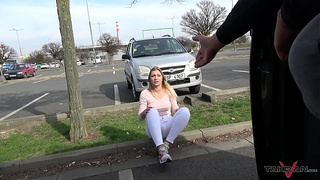 Bored Blonde Picked-up for a Van Ride and a Prick Ride