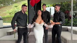 Epic Valentine's Gang-bang with Steffy Moreno DP and Anal