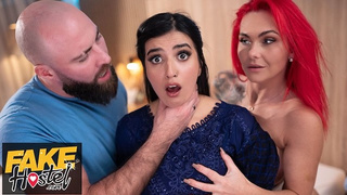 Fake Hostel - Shy Pakistani chick has sexual awakening in threesome with naughty British lovers