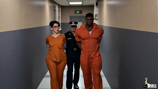 Nerdy chick gets stuffed full of wide wang in prison