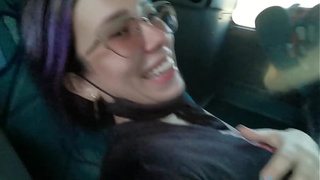 Oral sex and fucking with cream pie in public service bus - BlakeProductions