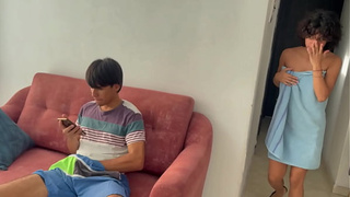 I SURPRISE MY step BROTHER-IN-LAW WATCHING MY INTIMATE PHOTOS WHILE HE MASTURBATION AND I RIDE HIS MEAT TO LOWER HIS HORNY
