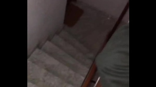 fucking in the apartment stairs while the neighbors sleep