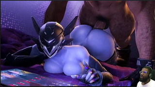 Bald Behind Vagina Ashe Gets Anal Screwed, Thicc Meaty Butt Vyse Is Rammed From Rear-end, Mascara Tracer Swallows Dick