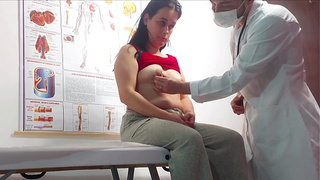 Gynecologist sticks finger in behind and mounts patient!