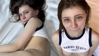 My Cute Neighbor is Going Crazy. Her Tiny Snatch Can Barely Fit That Dong