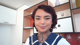 Annie Clementina, thin Brazilian Amazonian beauty, first time with two cocks in the rear-end (DAPBreakin, DAP, DP, Anal, 3on1, ATM, BBC) OB510