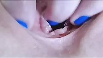 Close up pussy fingering and squirting cum show