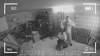 CCTV footage of sexy teen Sabien Demonia getting fucked in ass by school worker