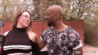 BBC fucks white slut in toilet in a pub