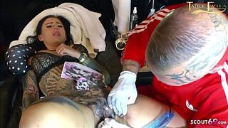Rare Live Snatch Tattoo and Bj at same time for German Teenie Snowwhite