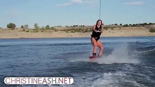 christineash.net | Fine Enormous-Titted MILF Waterskiing