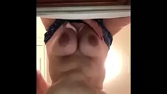 Freddy Plays with Enormous Breasts and Mounts Hotel Bitch on film - Great View From Below