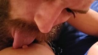 Son Wakes Mom Up With Nipple Blowing and Twat Fucking