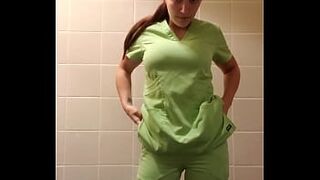 Orgasm in my scrubs two