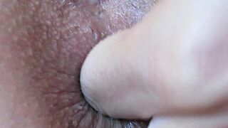 Extreme close up anal play and fingering ass-hole