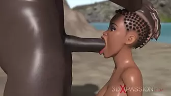 Fresh african woman drilled hard by a humongous dark schlong outdoor on a sleazy island