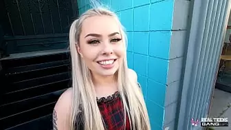 Real Teens - Hot Blonde Haley Spades Got Plowed On Her First Porn Casting