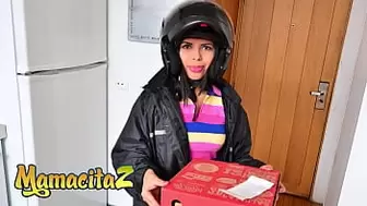 MAMACITAZ - (Lucero Perez & Charles Gomez) Hispanic Pizza Slut Gets Dick From A Customer