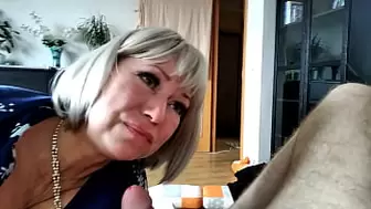 Cute POINT OF VIEW fuck with slutwife who decided to live separately )) How her holes missed my rod! Let's start with a bj, my cougar cocksucker!